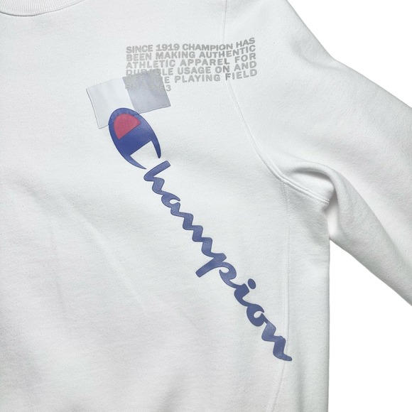 Champion | Men | White Super Fleece 2.0 Behind The Label Sweatshirt | Large - Picture 10 of 14